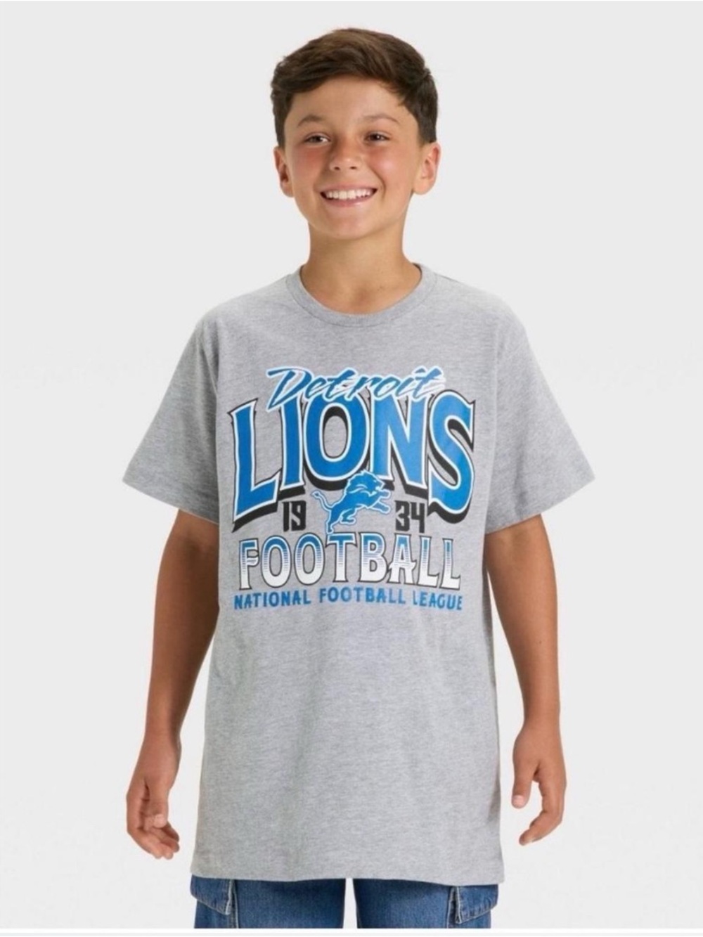 NWT - Detroit Lions Youth Boys NFL Short Sleeve Graphic Shirt 
Size XL (16/18)